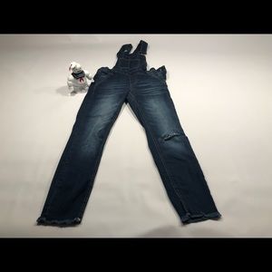 Stitchplay New Dark Denim Distressed Overalls